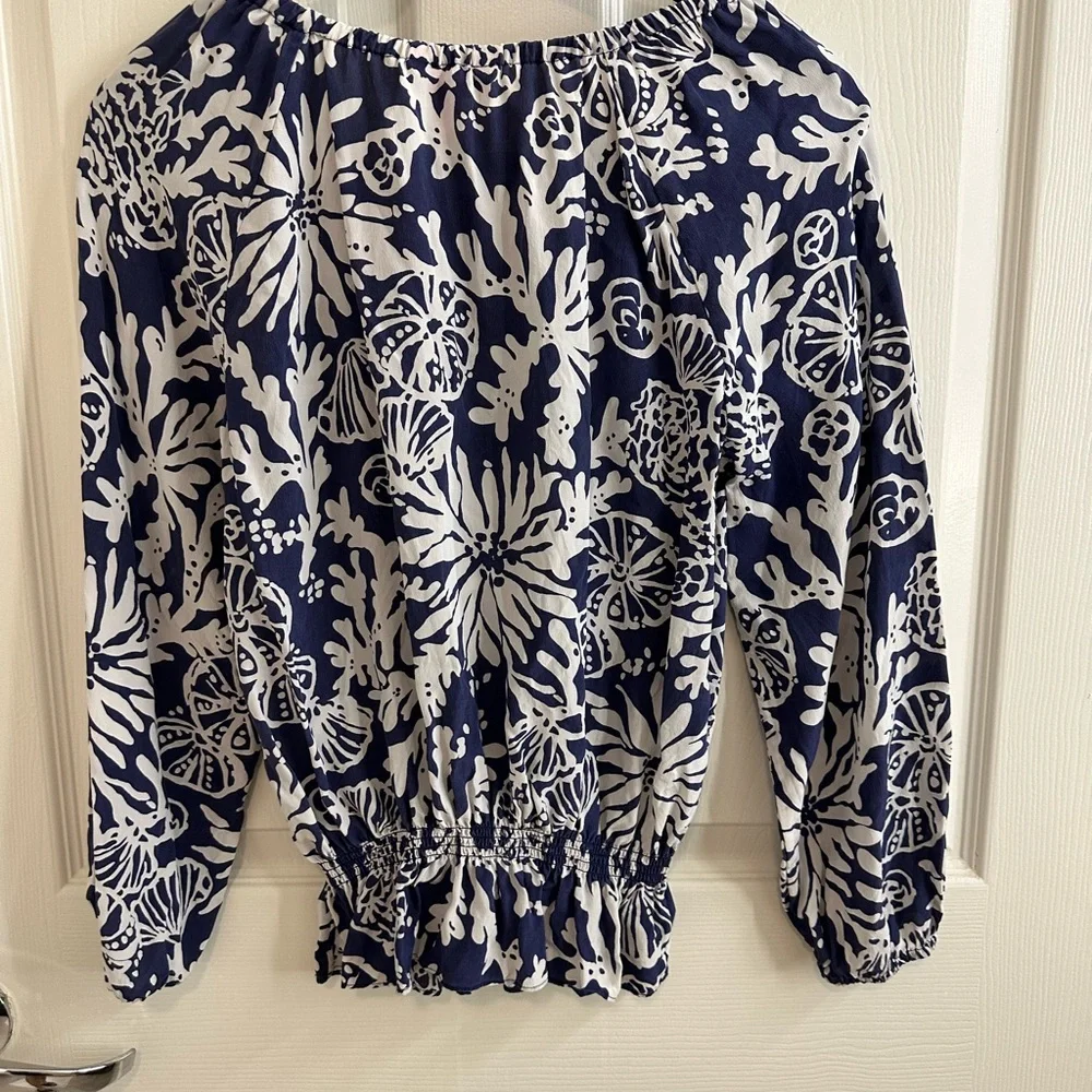 Lilly Pulitzer Silk Blouse XS - Picture 2 of 4